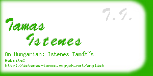 tamas istenes business card